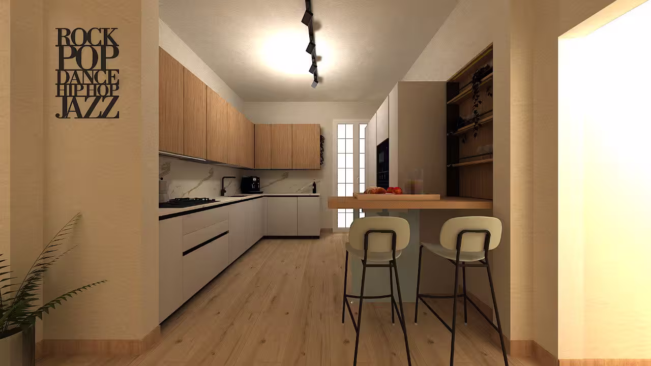 Progetto 3D di cucina realizzato da Arredocasa Quarrata (foto 4 di 15)