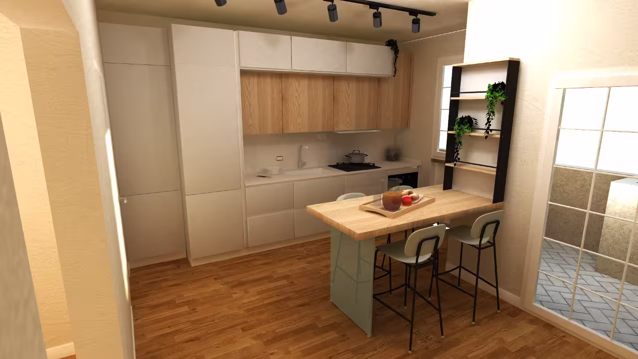 Progetto 3D di cucina realizzato da Arredocasa Quarrata (foto 6 di 15)
