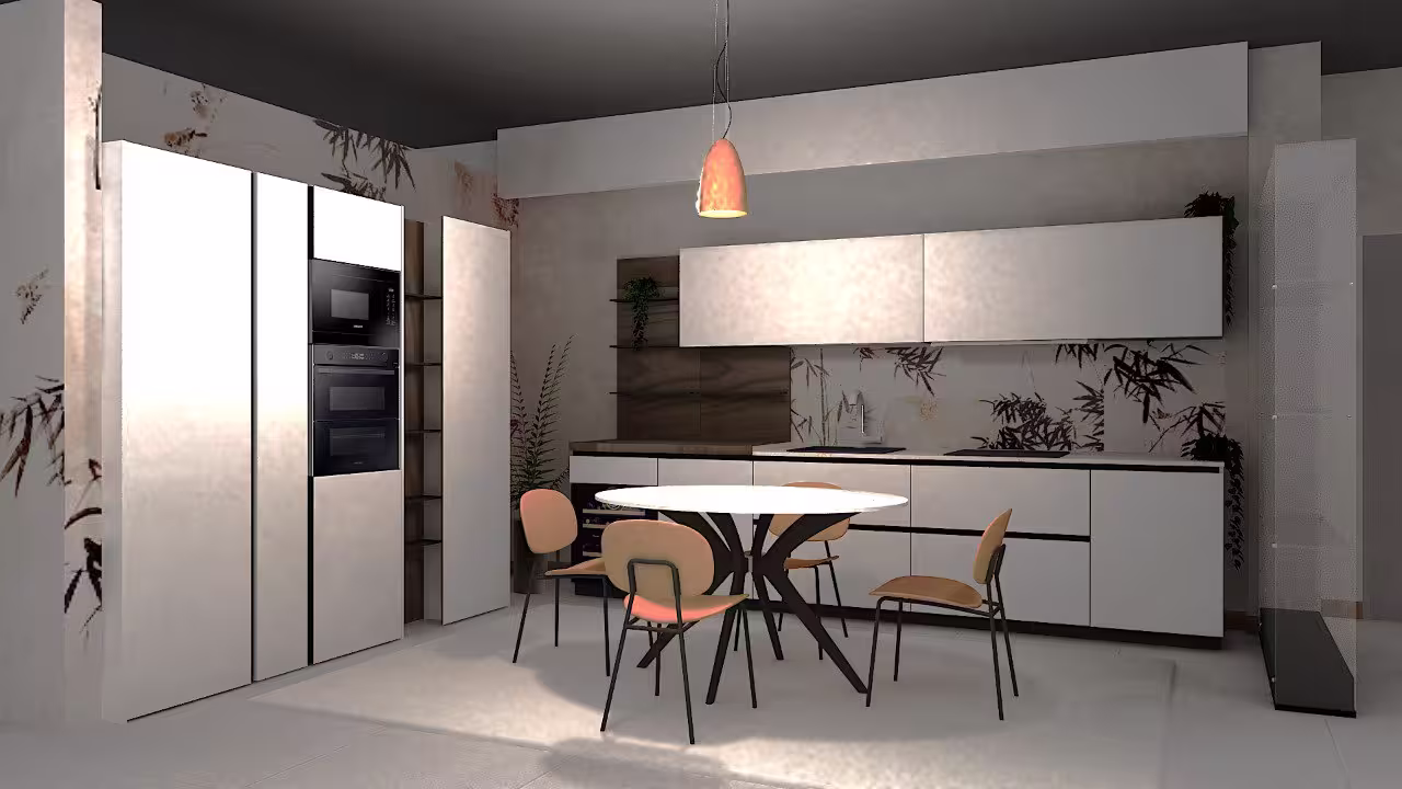 Progetto 3D di cucina realizzato da Arredocasa Quarrata (foto 9 di 15)