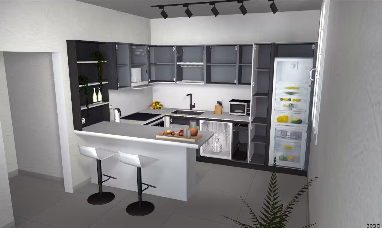 Progetto 3D di cucina realizzato da Arredocasa Quarrata (foto 11 di 15)