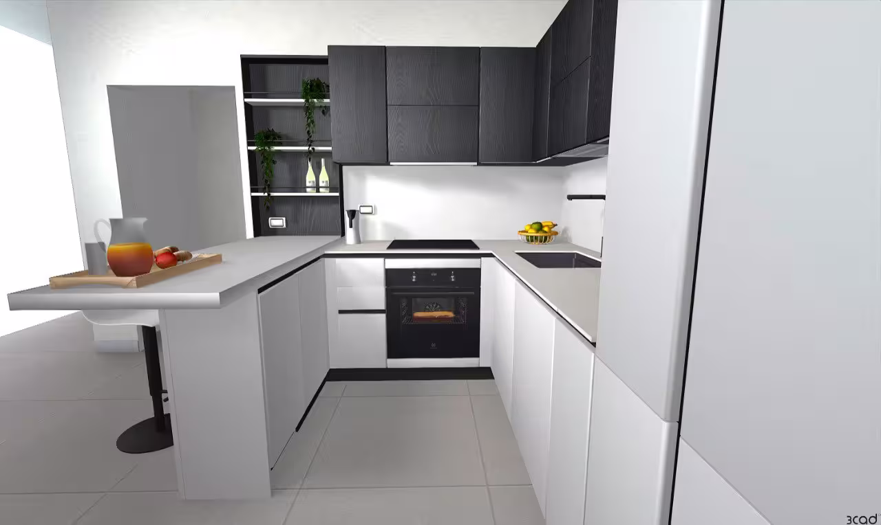 Progetto 3D di cucina realizzato da Arredocasa Quarrata (foto 12 di 15)