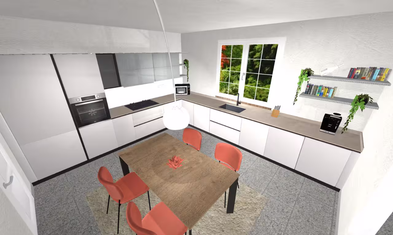 Progetto 3D di cucina realizzato da Arredocasa Quarrata (foto 14 di 15)