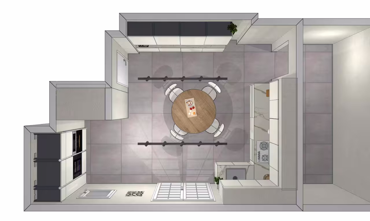 Progetto 3D di cucina realizzato da Arredocasa Quarrata (foto 15 di 15)