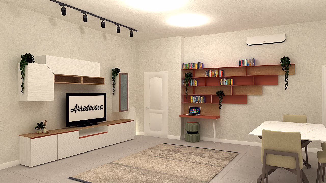 Progetto 3D di zona giorno realizzato da Arredocasa Quarrata (foto 1 di 22)