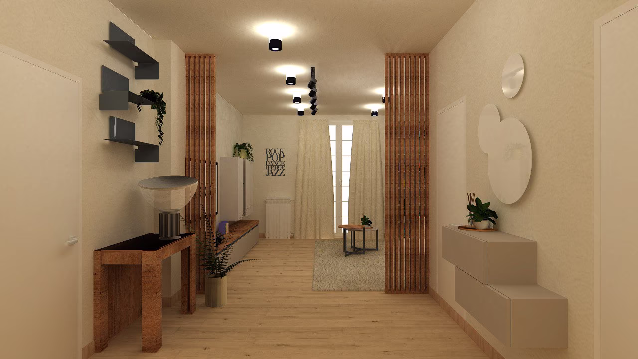 Progetto 3D di zona giorno realizzato da Arredocasa Quarrata (foto 4 di 22)