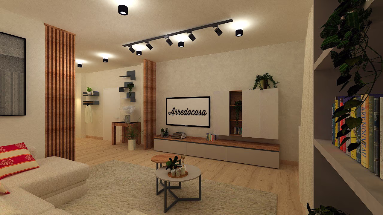 Progetto 3D di zona giorno realizzato da Arredocasa Quarrata (foto 5 di 22)