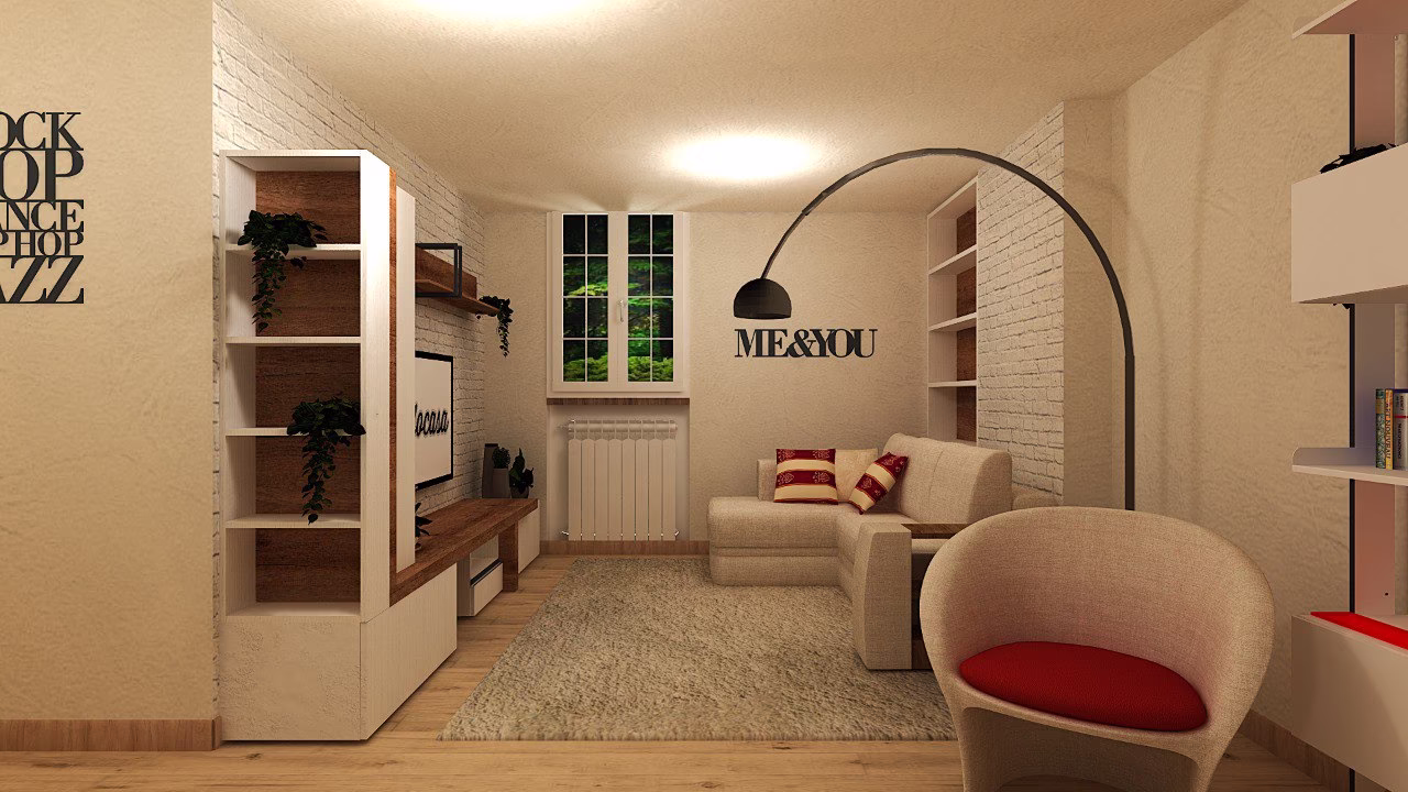 Progetto 3D di zona giorno realizzato da Arredocasa Quarrata (foto 6 di 22)