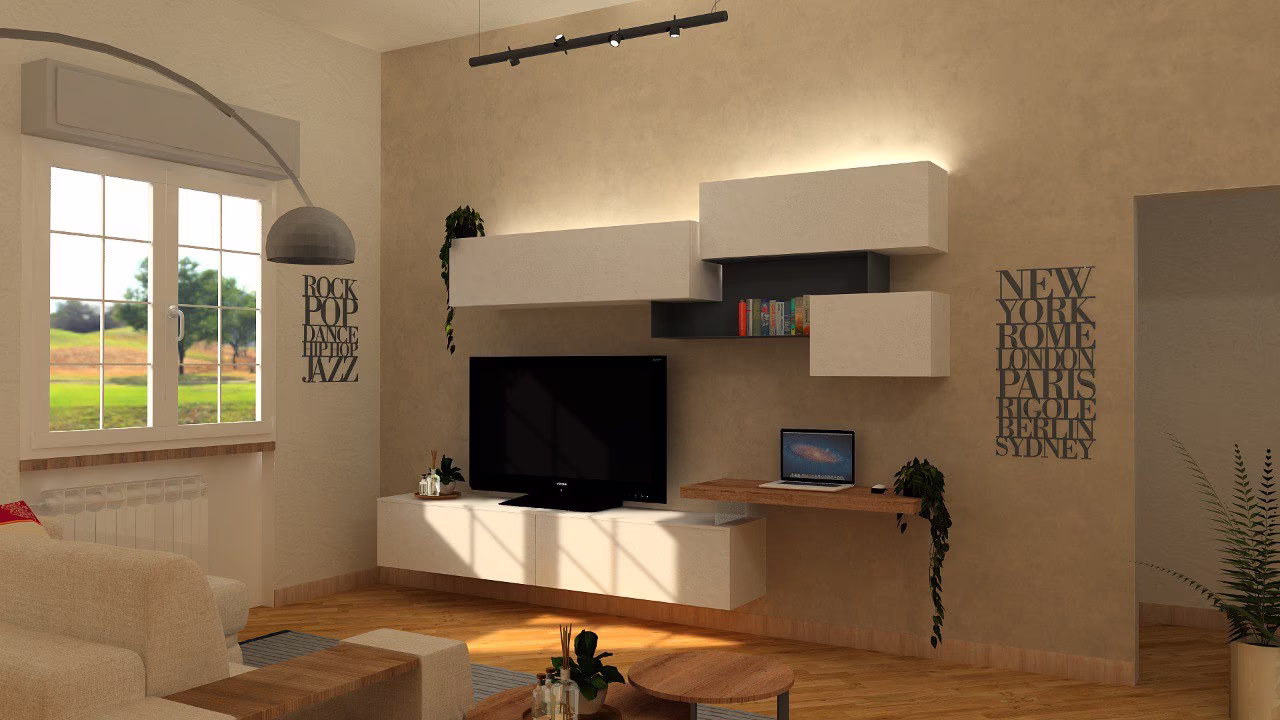 Progetto 3D di zona giorno realizzato da Arredocasa Quarrata (foto 13 di 22)