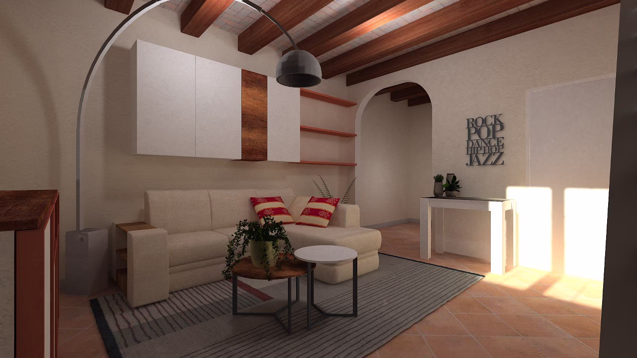Progetto 3D di zona giorno realizzato da Arredocasa Quarrata (foto 20 di 22)
