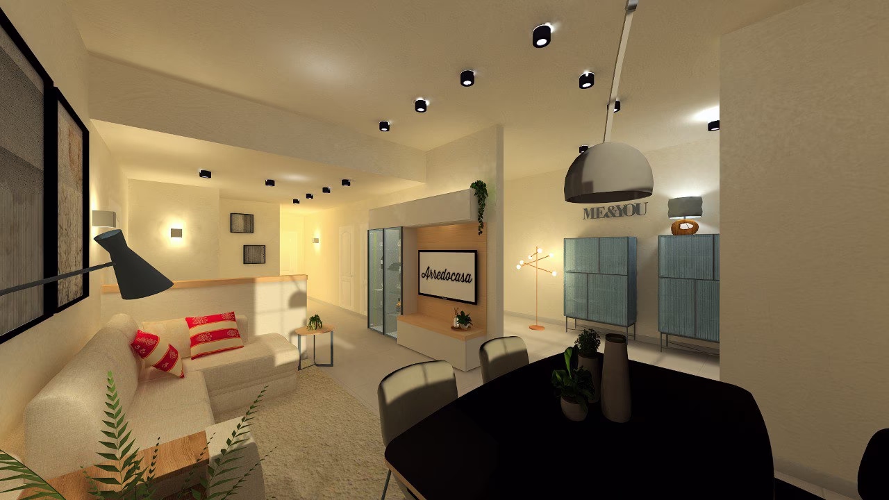 Progetto 3D di zona giorno realizzato da Arredocasa Quarrata (foto 22 di 22)