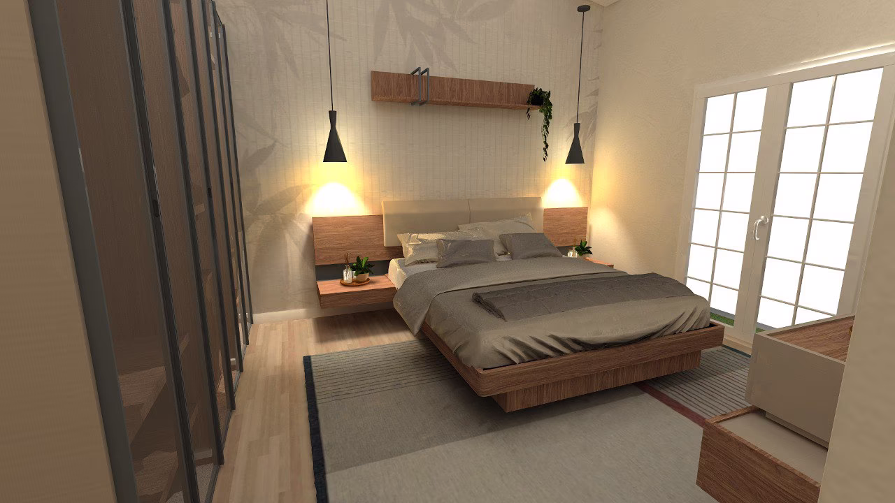 Progetto 3D di zona notte realizzato da Arredocasa Quarrata (foto 3 di 14)