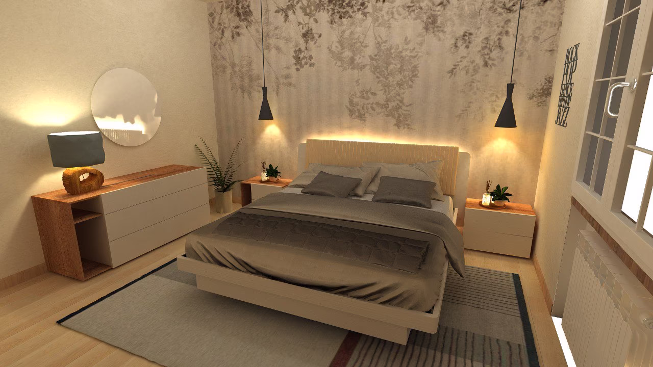 Progetto 3D di zona notte realizzato da Arredocasa Quarrata (foto 5 di 14)
