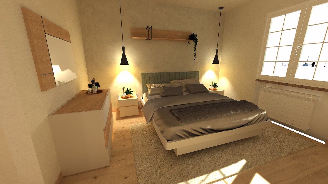 Progetto 3D di zona notte realizzato da Arredocasa Quarrata (foto 7 di 14)